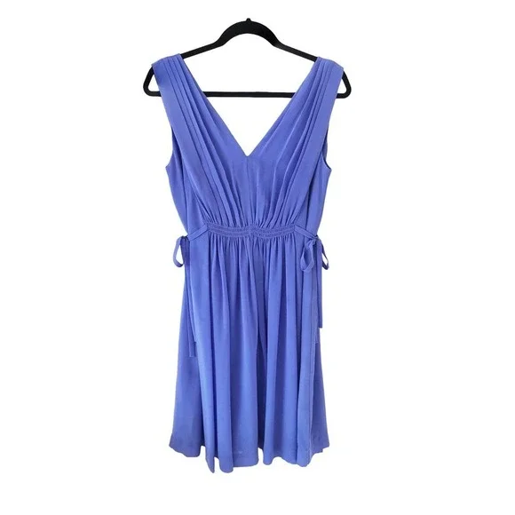 HD in Paris Periwinkle Empire Waist Sleeveless Lavender Purple Dress Size 6​​​ - Picture 4 of 16